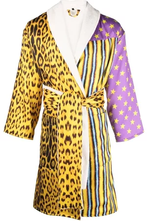 Roberto Cavalli Homem Roupões de Banho - Patchwork leopard-print robe