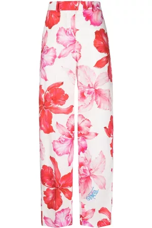 The Attico Jagger floral-print tapered trousers