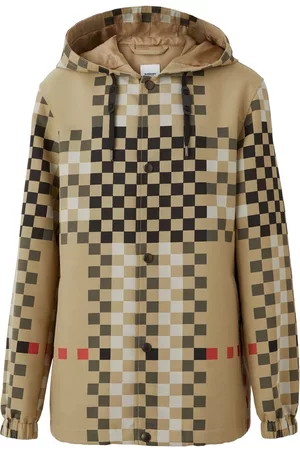 Burberry Homem Casacos - Pixel Check hooded jacket