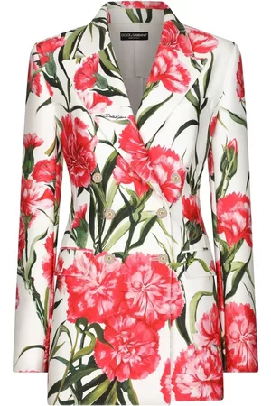 Dolce & Gabbana Floral-print double-breasted blazer