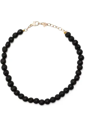 Mateo 14kt yellow gold lava rock bracelet