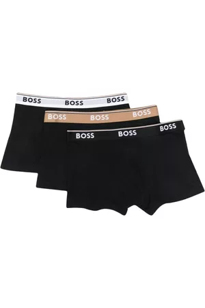 HUGO BOSS Three-pack logo-waistband boxers