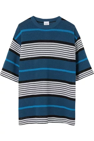 Burberry Oversized-cut stripe-print T-shirt
