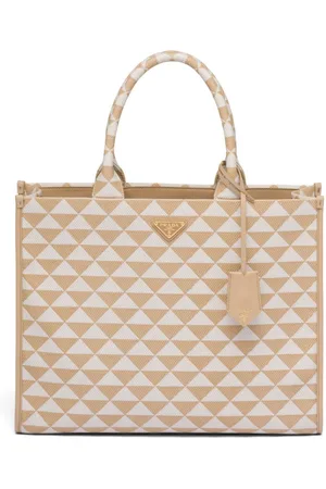 Prada Large Symbole embroidered tote bag