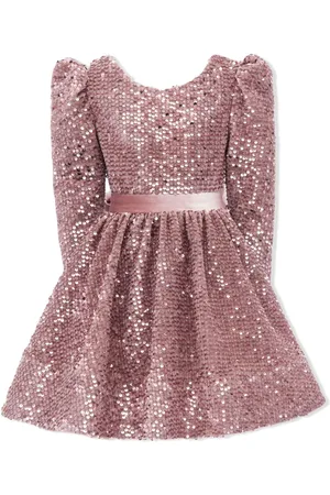 Tulleen Merribrook bow sequin-embellished dress