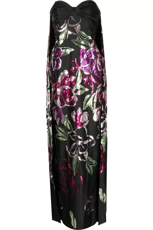 Marchesa Notte Sequin-embellishment dress