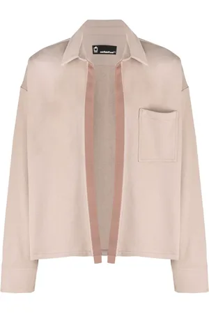Styland Contrast-trim open-front jacket