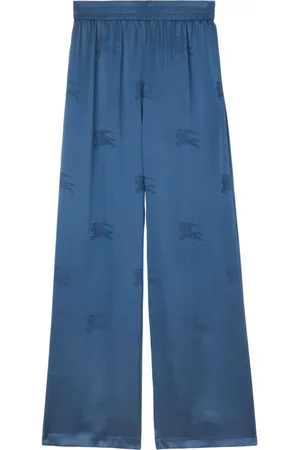 Burberry Logo-jacquard wide-leg trousers