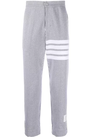 Thom Browne 4-Bar seersucker tailored trousers