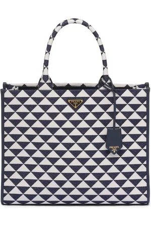 Prada Large Symbole embroidered tote bag