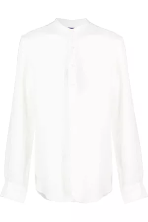 Ralph Lauren Band-collar linen shirt