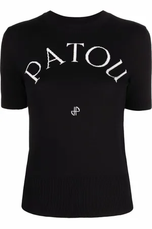 Patou Logo-jacquard knitted top