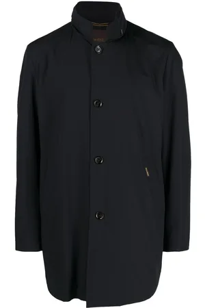 MOORER Stand-up collar raincoat