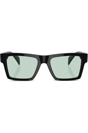 VERSACE Greca-detail rectangle-frame sunglasses