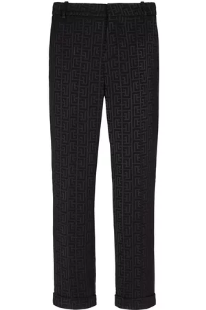 Balmain Monogram jacquard tailored trousers