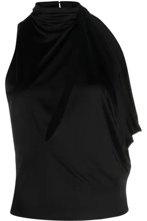 VERSACE Cut-out halterneck top