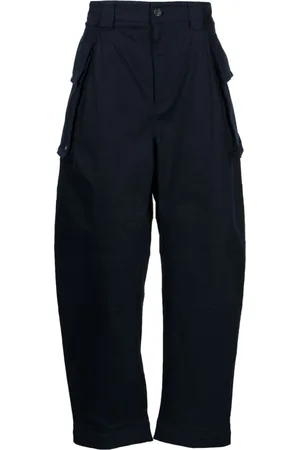 SONGZIO Cutting Curve barrel trousers