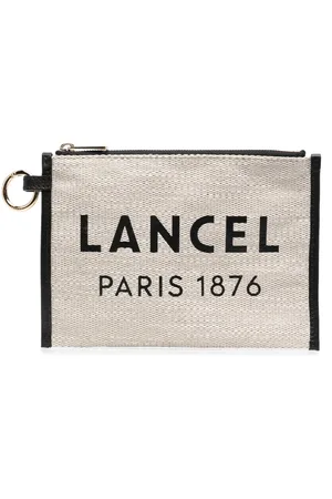 LANCEL Logo-print clutch bag
