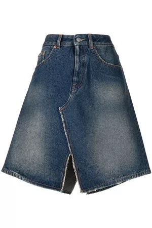 Maison Margiela Mulher Saias de Ganga - A-line denim skirt