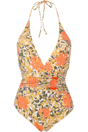 CLUBE BOSSA Floral-print halterneck swimsuit