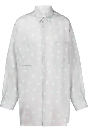 Moschino Polka dot-print button-front silk shirt