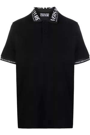 VERSACE Logo-print polo shirt