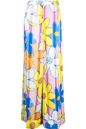 Moschino Floral-print palazzo trousers