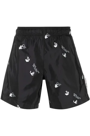 OFF-WHITE Hands-Off print swim shorts
