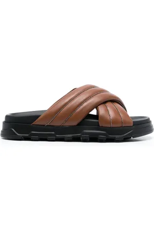 Fabiana Filippi Bead-embellished padded slides