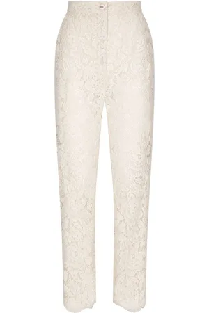 Dolce & Gabbana Floral-lace trousers