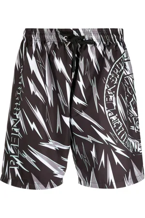 Philipp Plein Lightning-print swim shorts