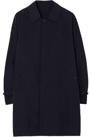 Burberry Single-breasted logo patch coat