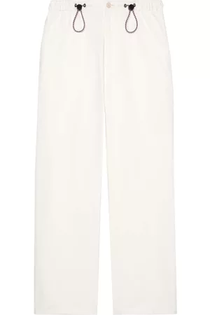 Gucci Embroidered-logo twill trousers