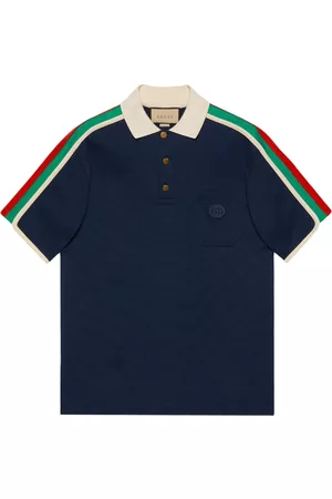 Gucci Web-stripe cotton polo shirt