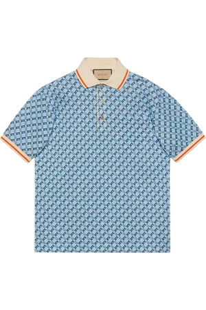 Gucci Logo-pattern cotton polo shirt