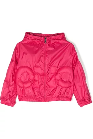 Moncler Menina Casacos - Logo-print padded hooded jacket