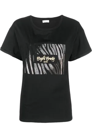 Liu Jo Rhinestone-embellished logo-print T-shirt
