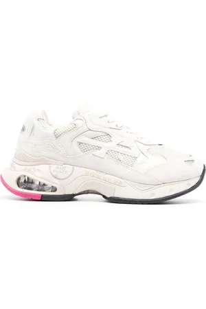 Premiata Panelled-mesh low-top sneakers