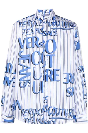 VERSACE Homem Camisas de Manga comprida - Logo-print long-sleeved shirt