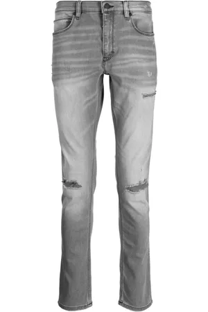 HUGO BOSS Distressed slim-fit denim jeans