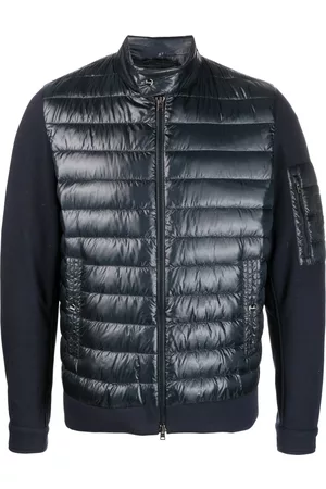 HERNO Padded-panel zipped jacket