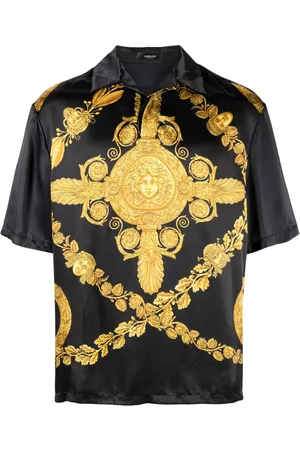 VERSACE Homem Camisa Formal - Maschera Baroque-print shirt