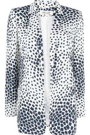 Diane von Furstenberg Graphic-print long-sleeve blazer