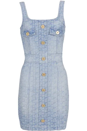 Balmain All-over monogram dress