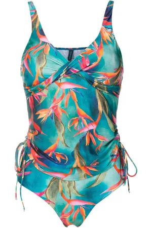 Lygia & Nanny Bruma-print draped tankini