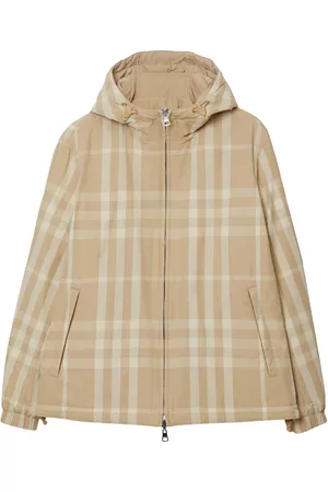 Burberry Vintage-check pattern hooded jacket