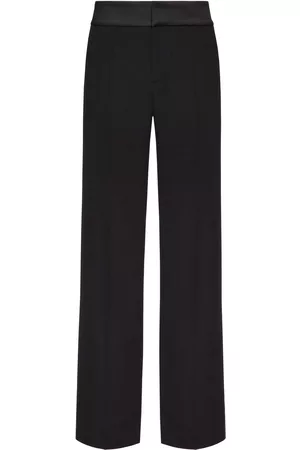 VALENTINO Contrasting-waistband straight-leg trousers