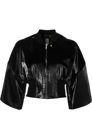 Rick Owens Cropped faux-leather jacket