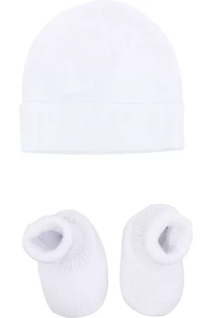 HUGO BOSS Embroidered-logo beanie hat set