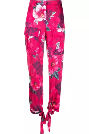 Pinko Floral-print cropped trousers